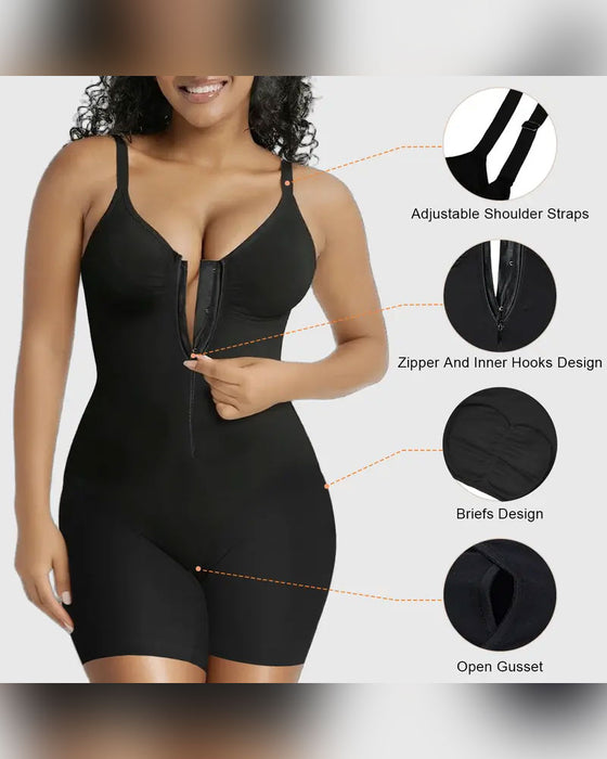 Shapewear voor Dames Buikcontrole Bodysuit Rits Comfort Ultra Stretch Stof