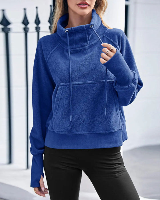 Sweatshirt Casual Trekkoord Pullover