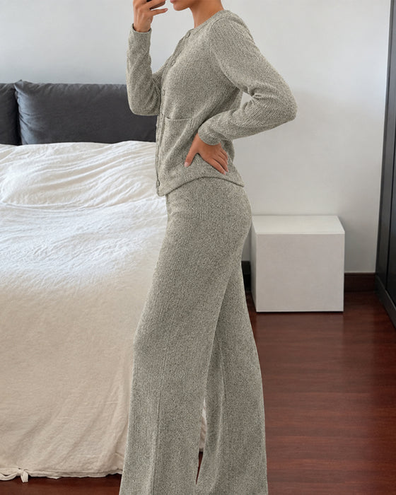Set Casual Effen Kleur Tweedelig