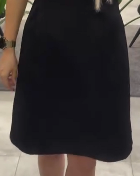 Jurk Bubble Kortmouwen Ronde Hals