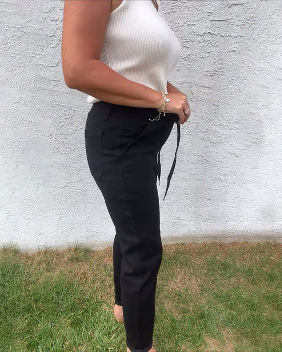 Broek Effen Kleur Casual Stretch