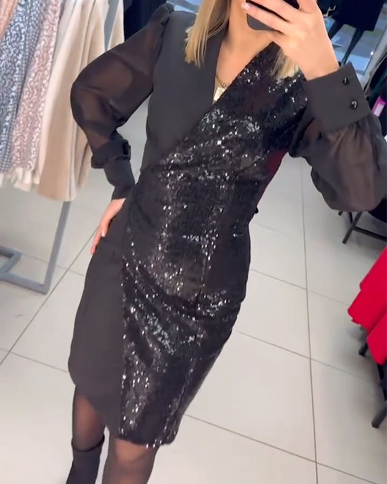 Jurk Temperament Pailletten Mode