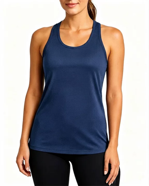 Tank Top Effen Kleur Mouwloos U-Hals Cross-Back