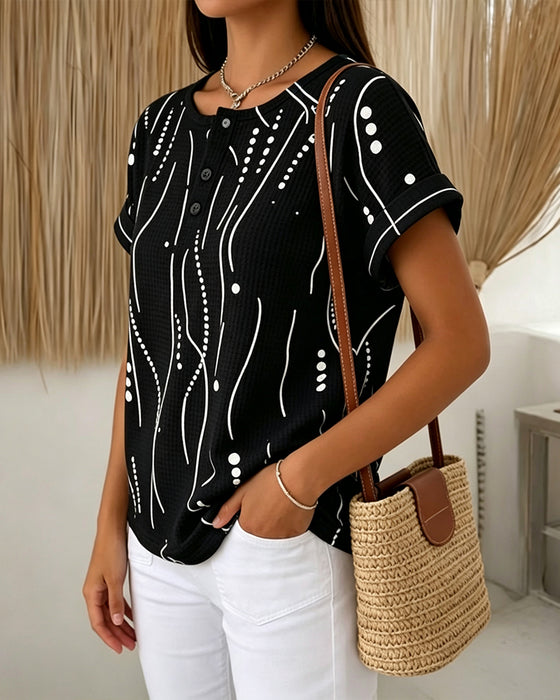 T-Shirt Ronde Hals Korte Mouwen