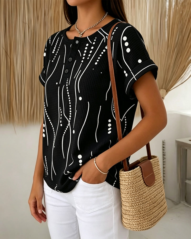 T-Shirt Ronde Hals Korte Mouwen