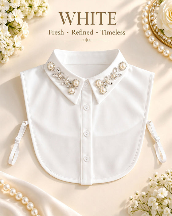 ✨ Met Juwelen Bezette Afneembare Kraag-Instant Elegantie & Moeiteloos Layeren