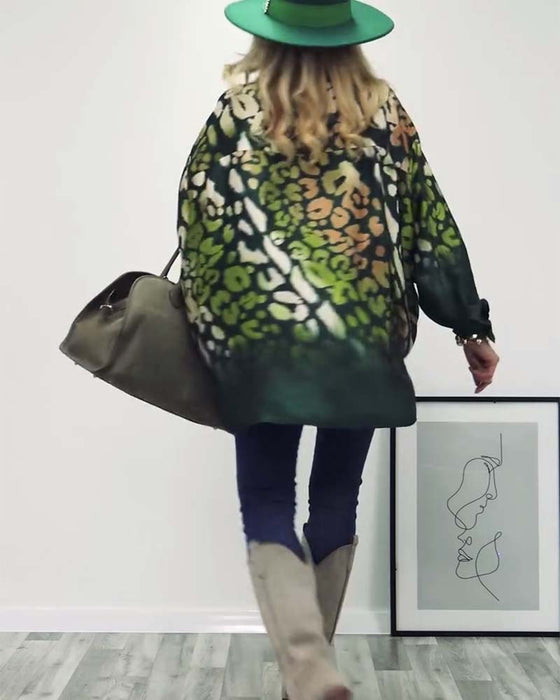 Casual overhemd met luipaardprint