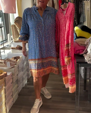 Jurk Bloemenprint Etnische Stijl