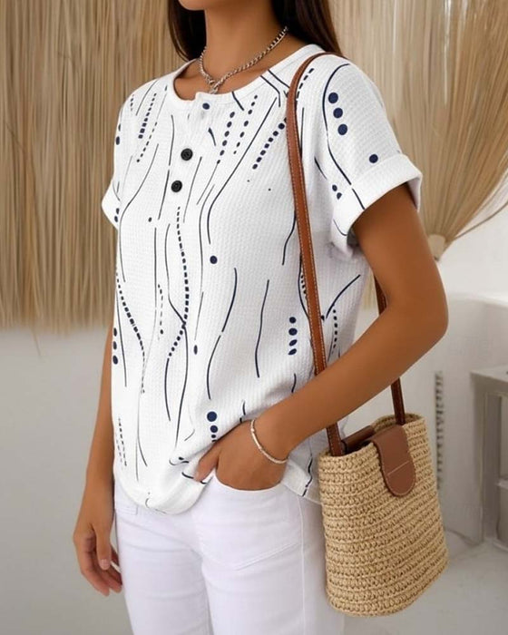 T-Shirt Ronde Hals Korte Mouwen