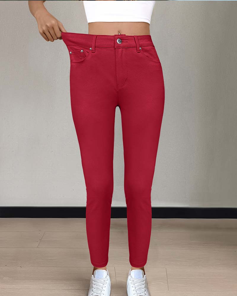 Broek Dames Zak Effen Skinny Casual