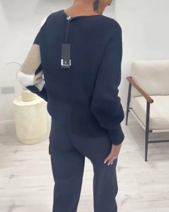 Trui Met Crewneck En Colorblock