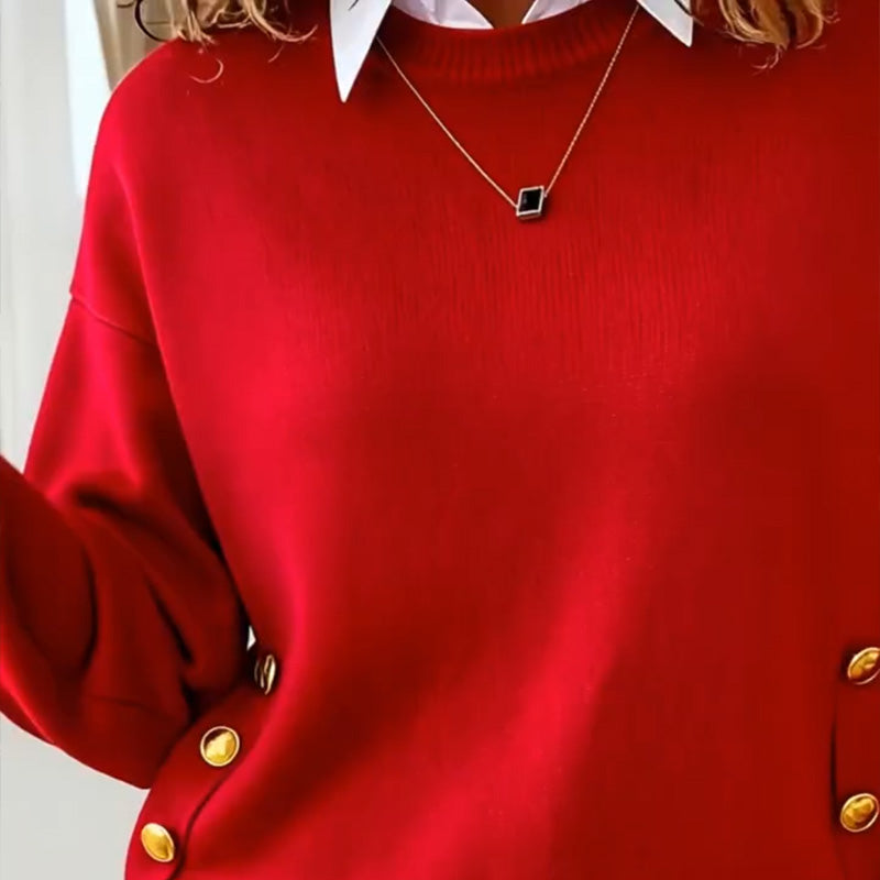 Trui Metalen Gesp Design Stijlvol