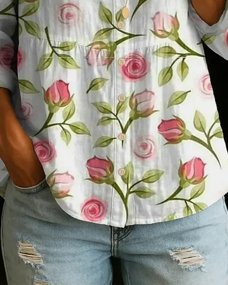 Blouse Bloemenprint Los