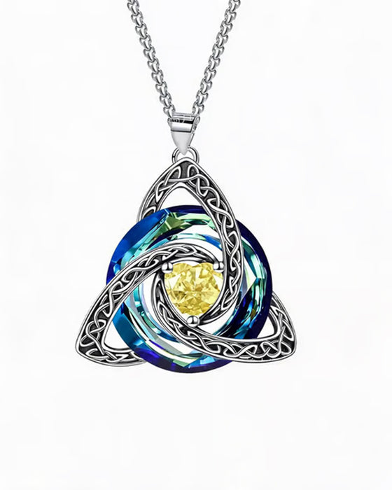 Geboortesteen Keltische Drie-eenheid Knoop Ketting ✨