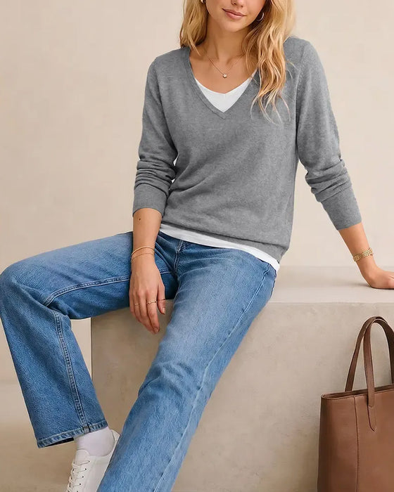 Pullover Casual Faux Tweedelig