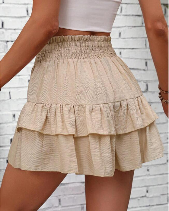Skorts wijde korte casual vloeiende