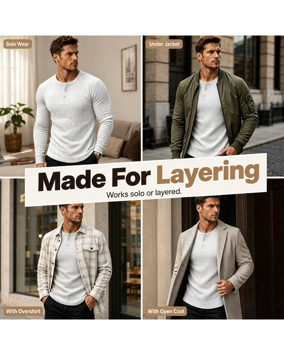 T-Shirt Verticale Streep Lange Mouw