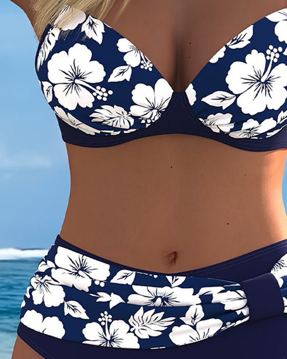 Bikinis Hibiscus Print Tweedelig