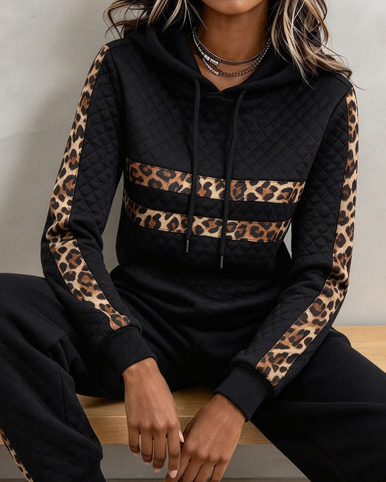 Sweatshirt Argyle Luipaard Slim Fit