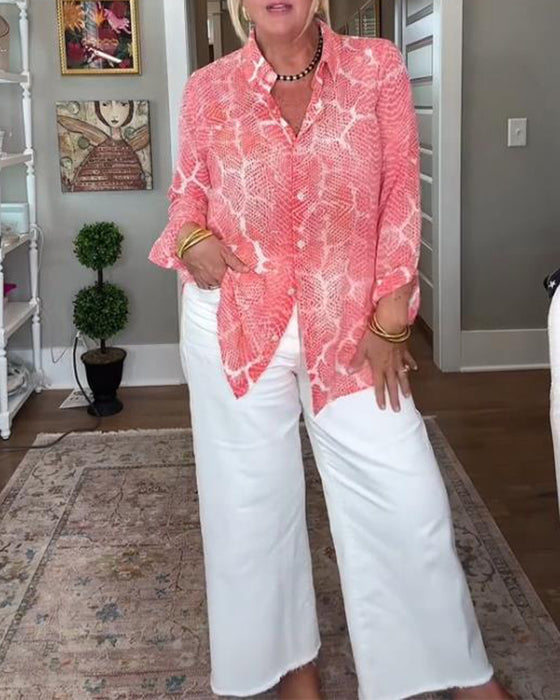 Blouse Met Knopjes En Getextureerd Kenmerken