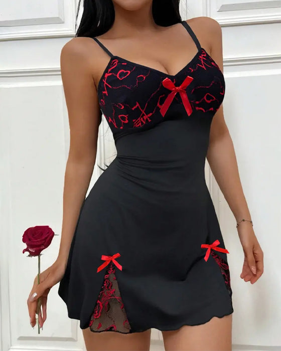 Sleep Dress Stri k Kant Spaghettiband