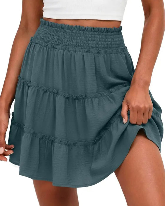 Bovenstuk Elastische Taille Met Ingebouwde Shorts