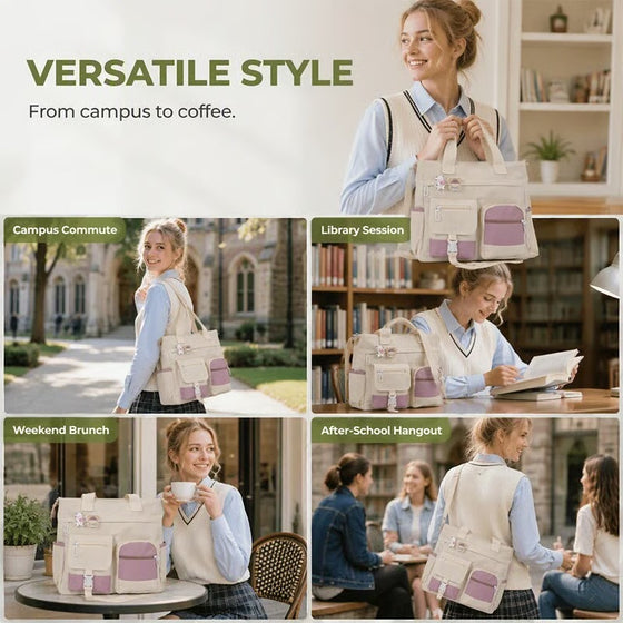 Tas Ruim Canvas Tote Vakken