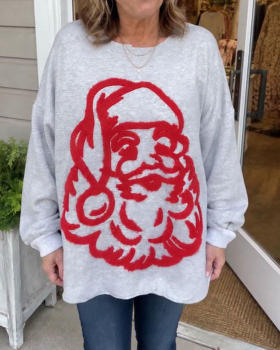 Sweatshirt Stijlvol Kerstman Los