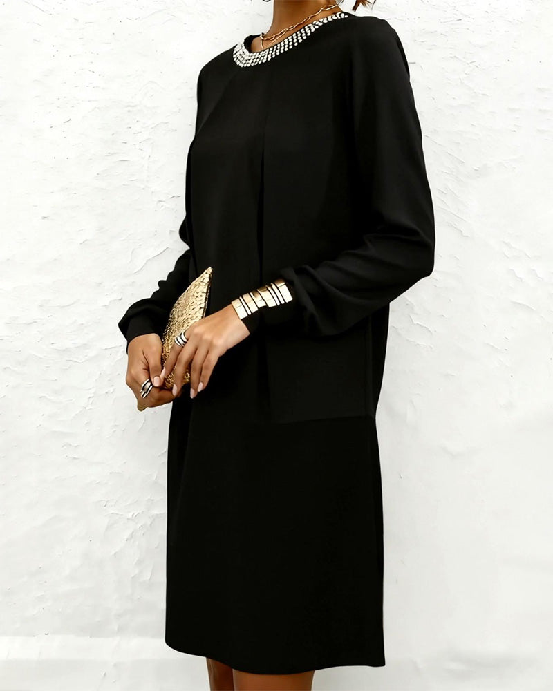 Jurk Modieus En Elegant Lange Mouw