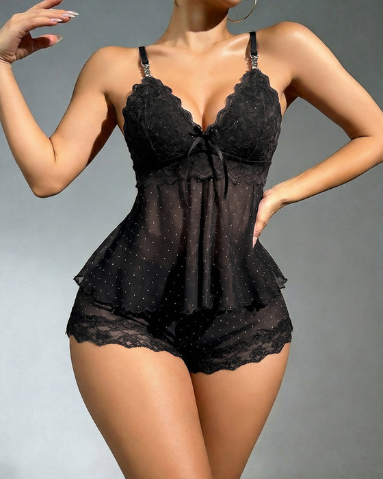 Lingerieset Sexy Kant Patchwork