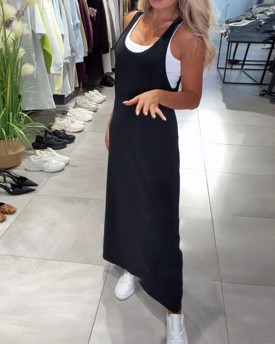 Jurk Slankmakend Draagband Casual