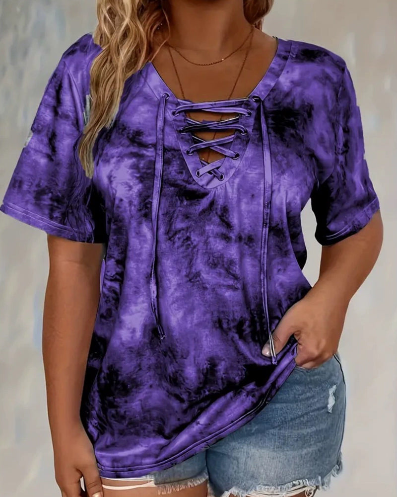 Blouse Tie-Dye Print