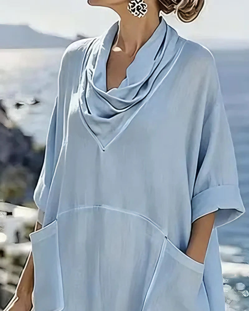 Jurk Modieus Gedrapeerd Wijd