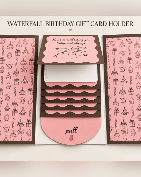 Boekje Waterval Kerstcadeaukaart