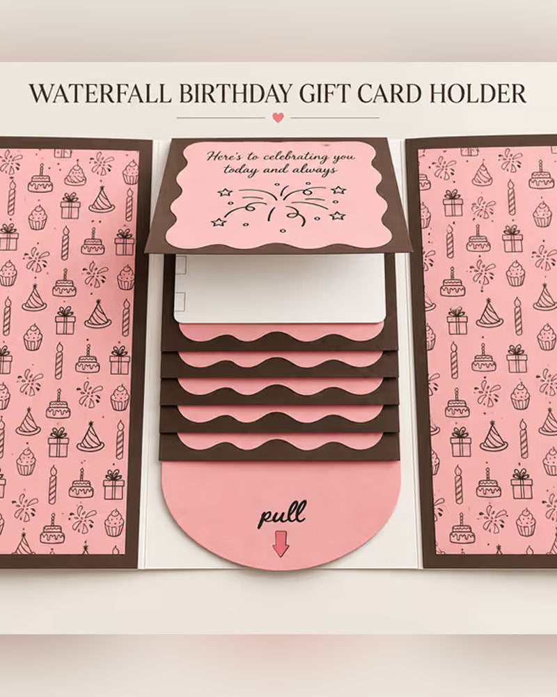 Boekje Waterval Kerstcadeaukaart