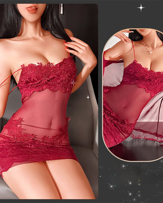 Nachthemdset Effen Kleur Gerimpeld