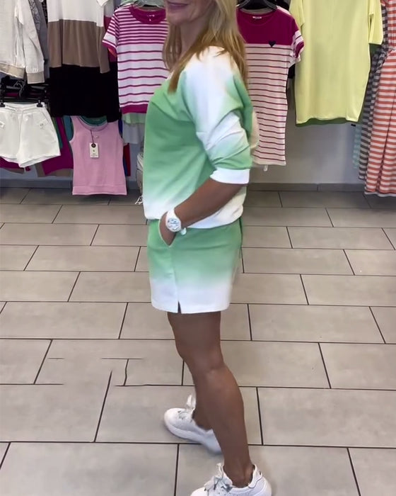 Set Lange Mouwen V-Hals Verloop Sport