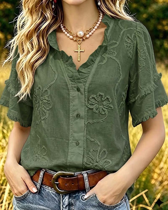 Blouse Franjezoom Pofmouw