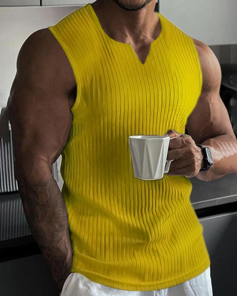 Heren Tanktop Effen Kleur Sport Casual