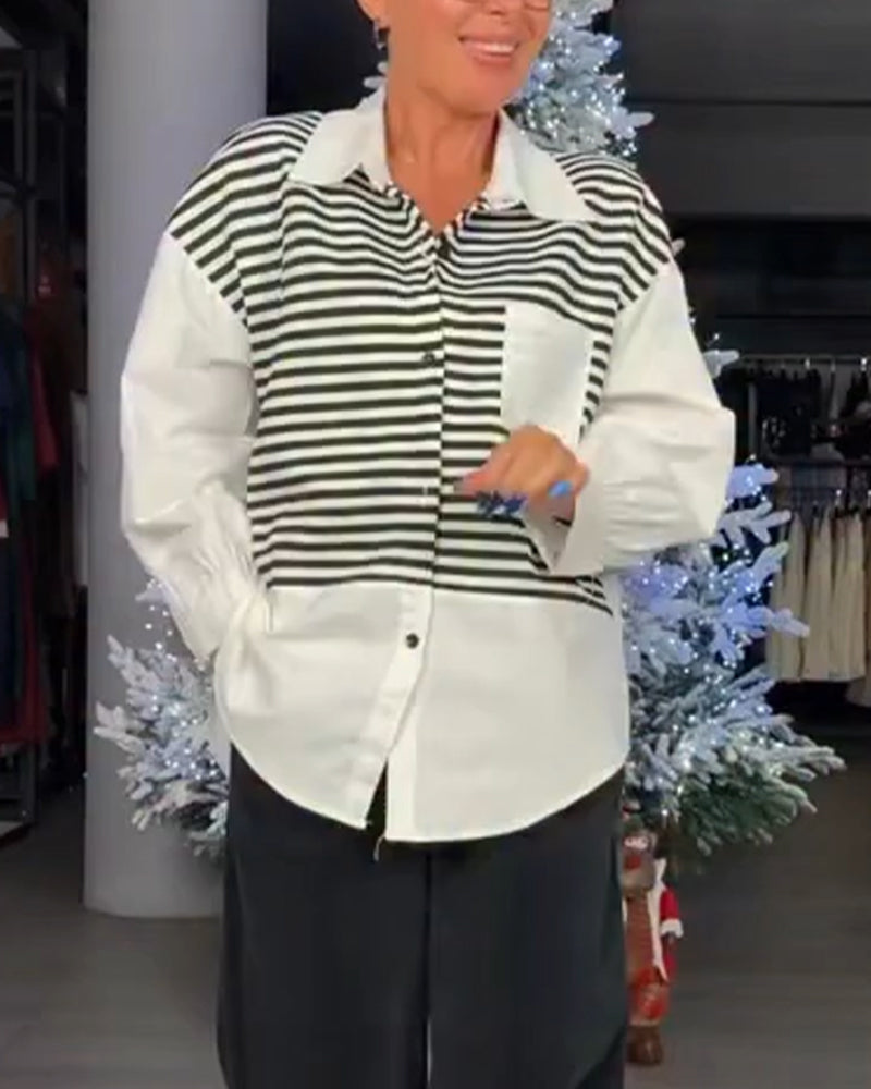 Shirt Gestreept Button-Down Kraag