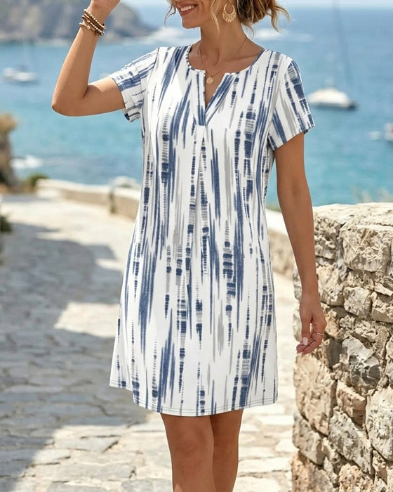 Jurk Casual Gestreept V-Hals