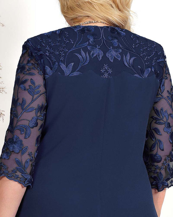 Jurk casual losse geborduurde chiffon