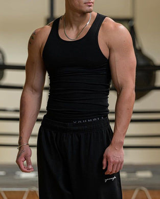 Effen mouwloos herenvest