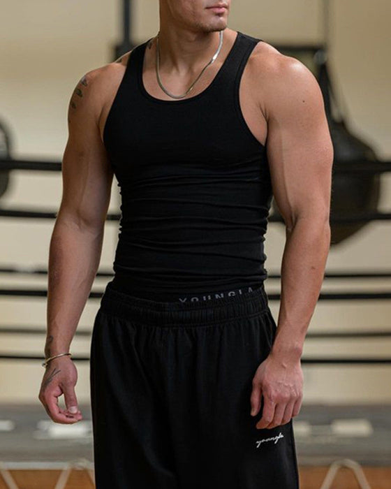 Effen mouwloos herenvest