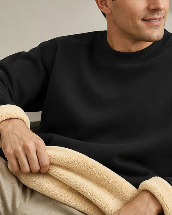 Sweatshirt Rondhals Effen Heren