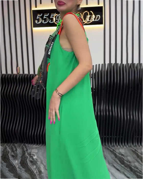 Jurk Mouwloos Gepersonaliseerde Letterprint