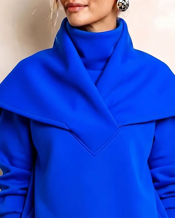 Sweatshirt Dubbele Laag Turtleneck