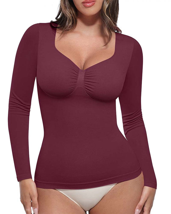 Top Lange Mouw Effen Casual
