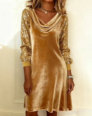 Elegante jurk van fluweel en pailletten