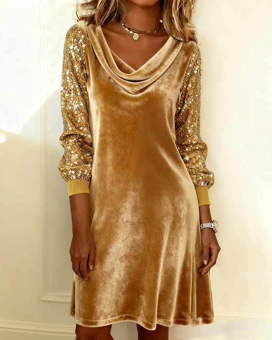 Elegante jurk van fluweel en pailletten